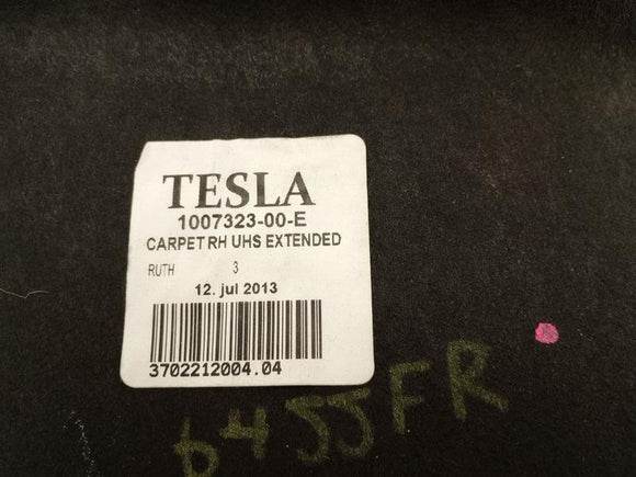 Tesla Model S Frunk Right Side Carpet Trim