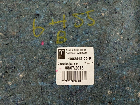 Tesla Model S Rear Footwell Trunk Trim