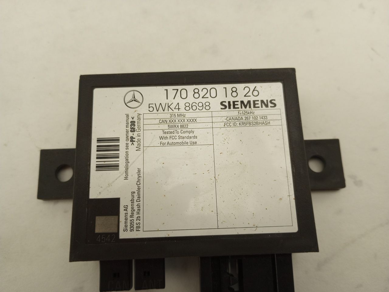 Chrysler Crossfire Steering Column, Engine Control Module, And Ignition Immobilizer Module Set