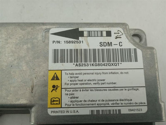 Chevrolet Silverado 1500 SRS Control Module
