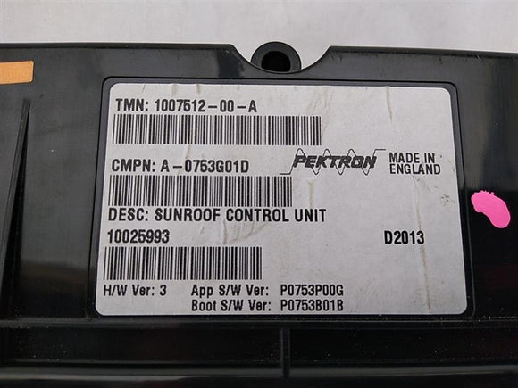 Tesla Model S Sunroof Control Module
