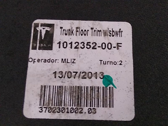 Tesla Model S Trunk Floor Trim