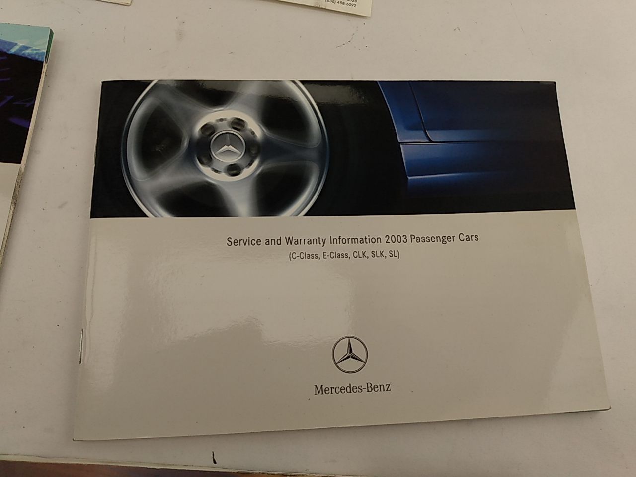 Mercedes SLK230 Owners Manual Book