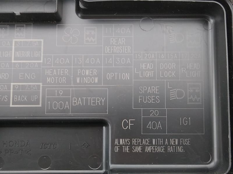 Acura RSX Engine Compartment Fuse Box