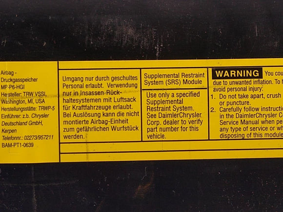 Jeep Liberty Passenger Right Dashboard Airbag