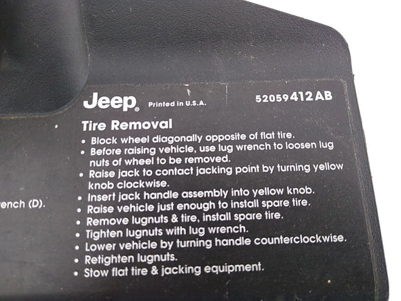 Jeep Liberty Spare Tire Tool Kit