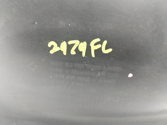 Jeep Liberty Driver Left Front Inner Fender Liner