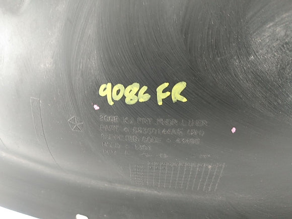 Jeep Liberty Passenger Right Front Inner Fender Liner