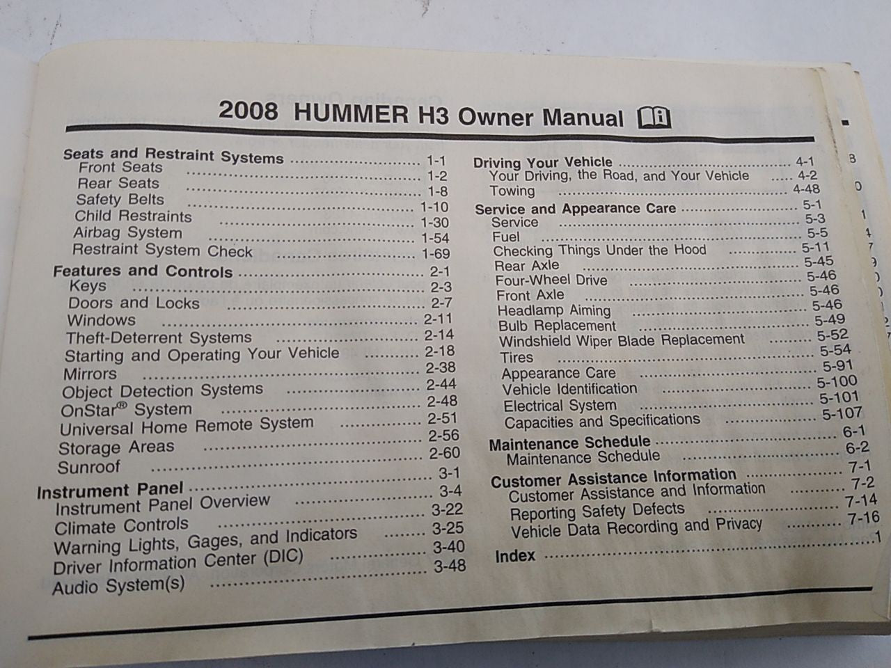 Hummer H3 Owners Manual