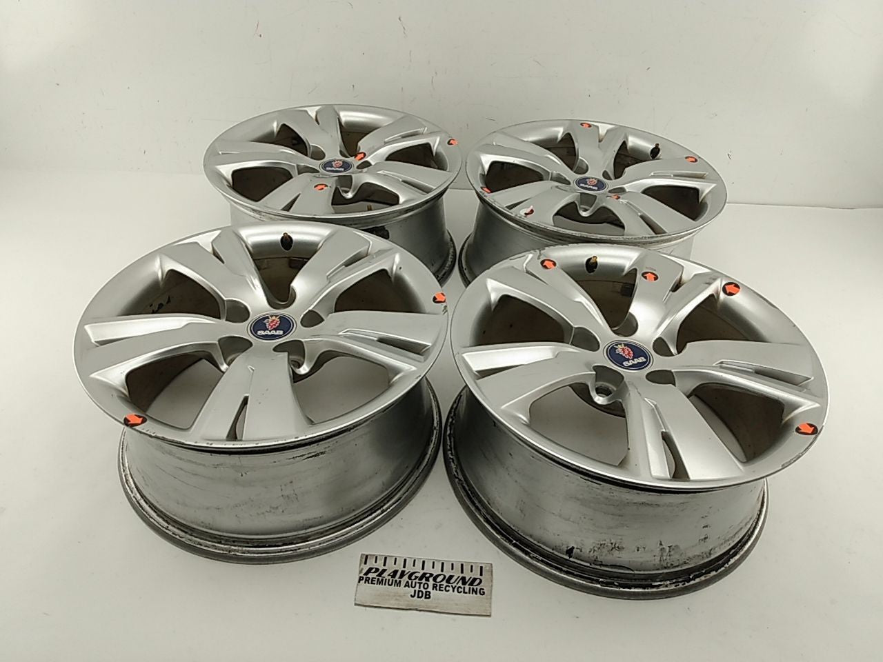 Saab 9-5 Set Of Four Wheel Rims 5 Split Spokes