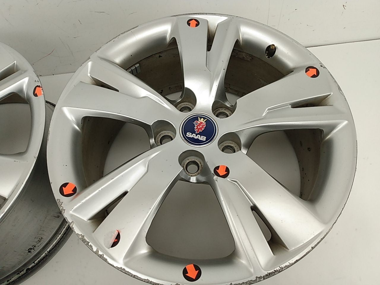 Saab 9-5 Set Of Four Wheel Rims 5 Split Spokes