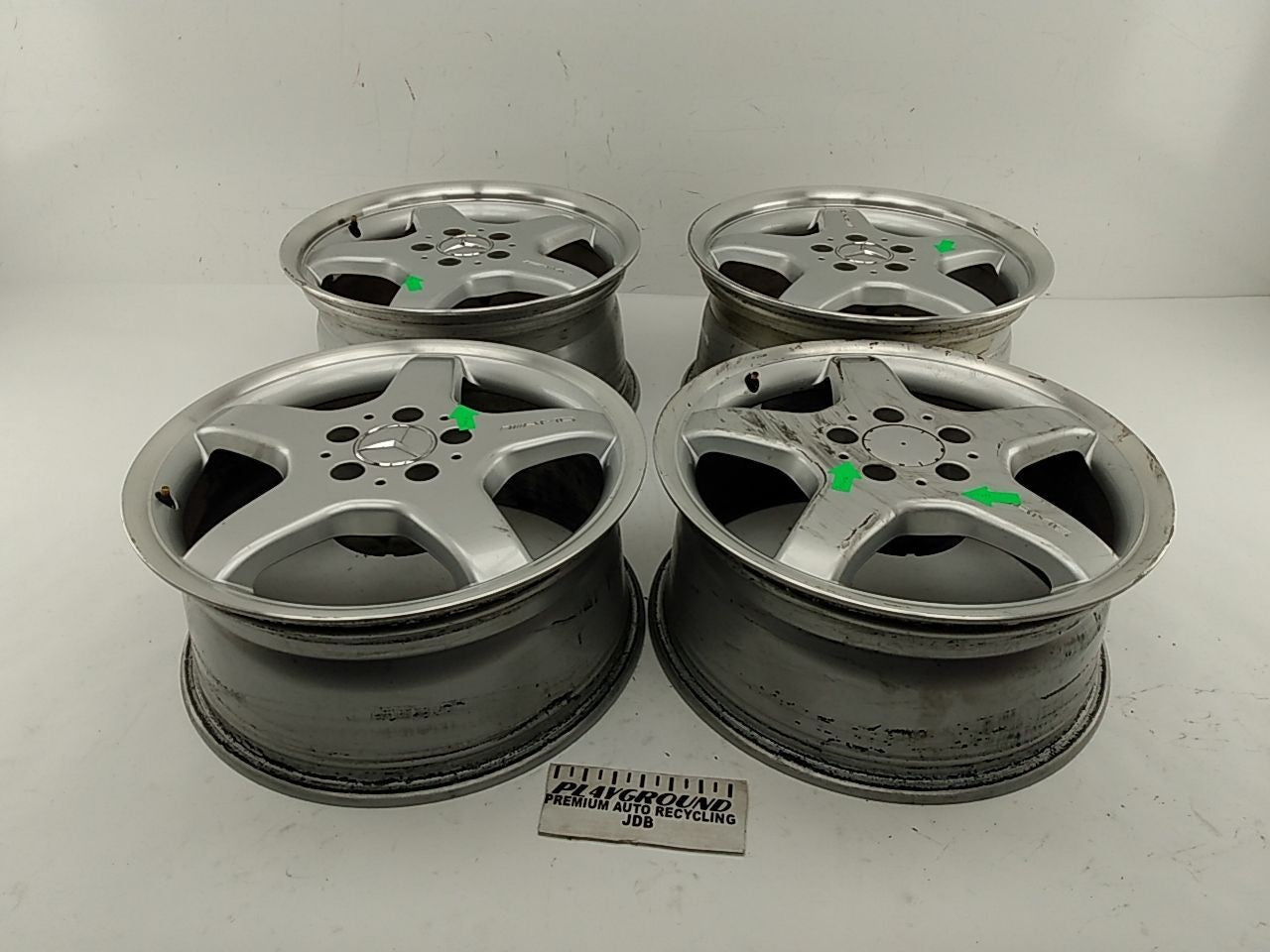 Mercedes CLK430 Set Of 4 Staggered Wheel Rims 5 Spokes