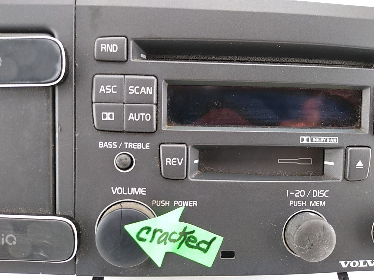 Volvo V70 **AS-IS** Radio Audio Cassette Player