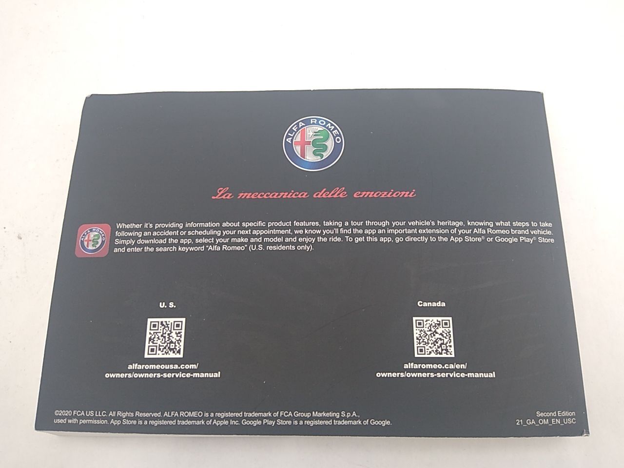 Alfa Romeo Giulia Owners Portfolio Manual Booklet