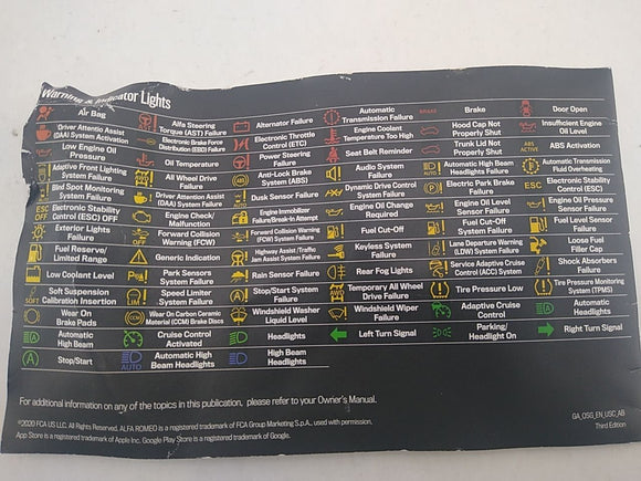 Alfa Romeo Giulia Owners Portfolio Manual Booklet