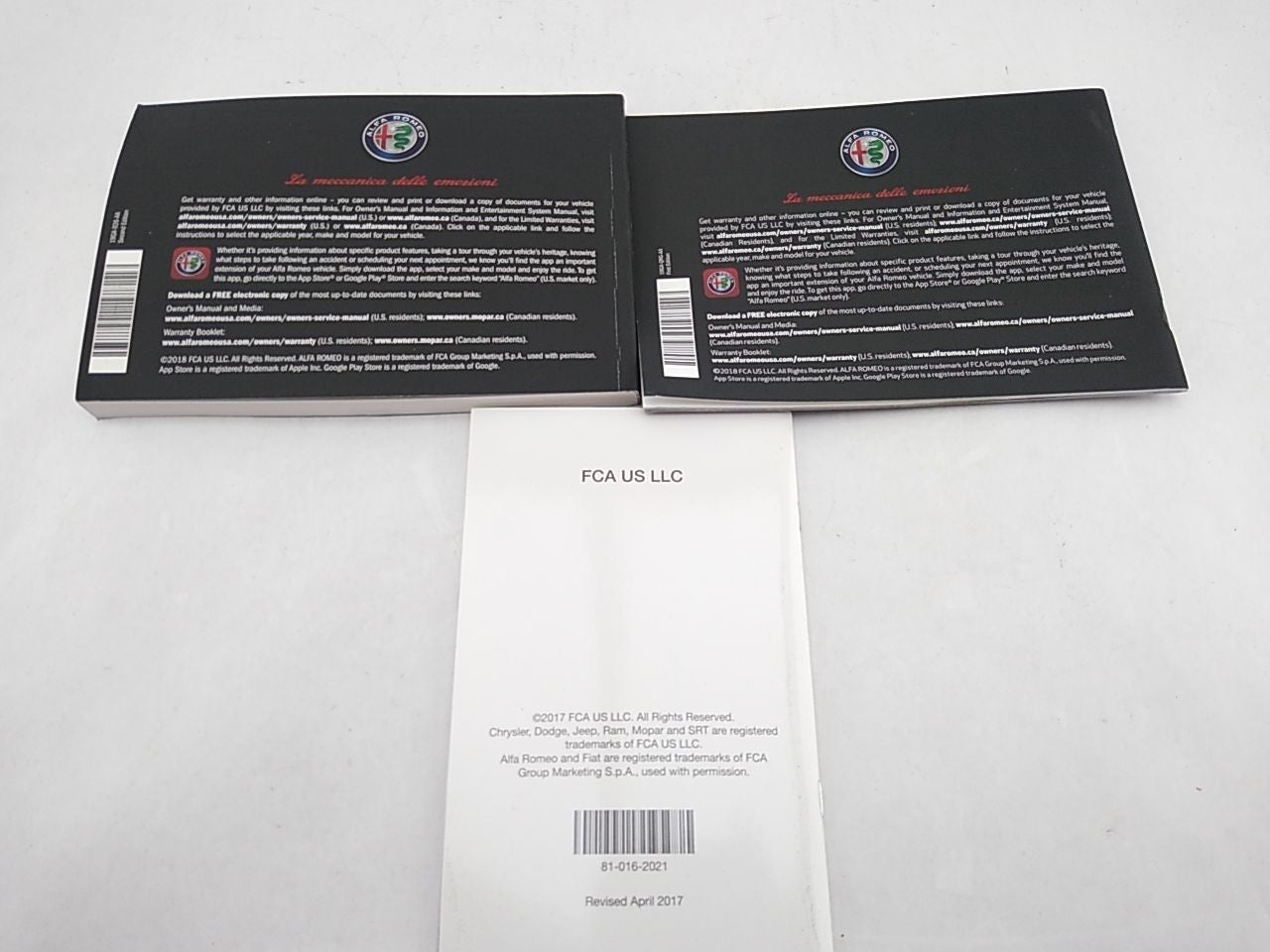 Alfa Romeo Giulia Owners Portfolio Manual Booklet