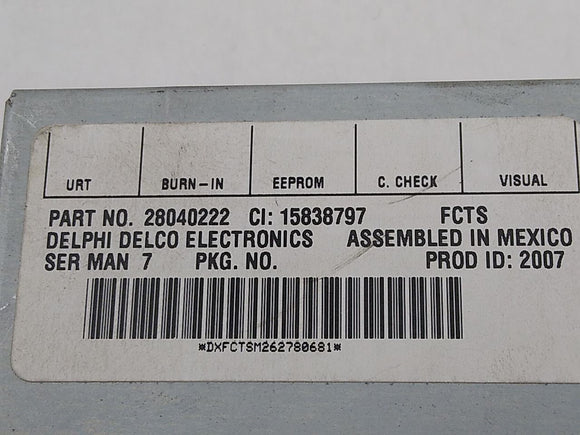 Pontiac Solstice Satellite Radio Receiver Module