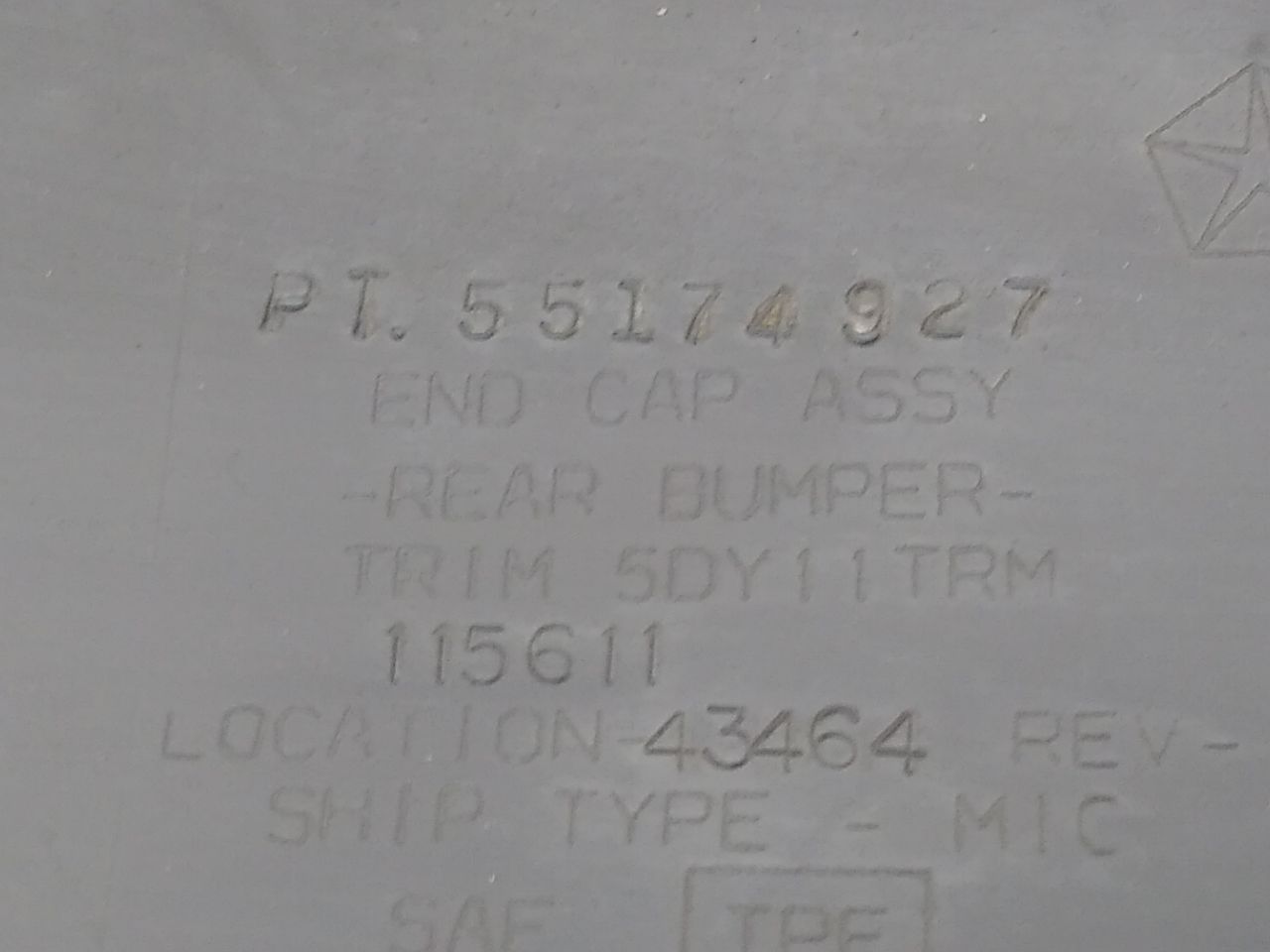 Jeep Cherokee Pair Of Rear Bumper End Caps
