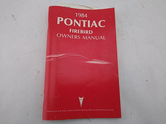 Pontiac Firebird Owners Manual