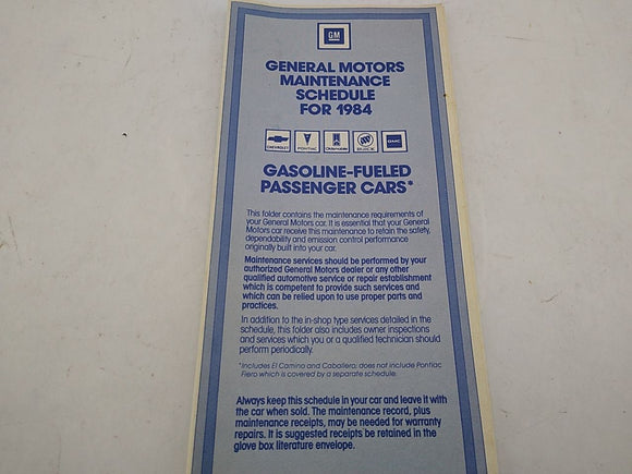 Pontiac Firebird Owners Manual