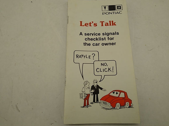 Pontiac Firebird Owners Manual