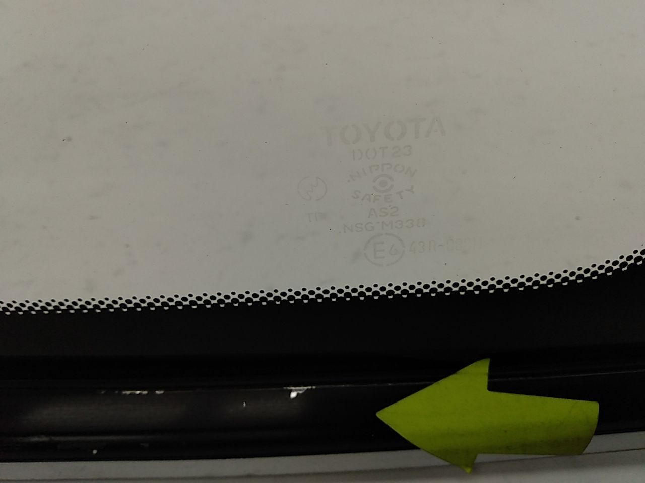 Lexus SC400 Driver Left Rear Quarter Glass Window