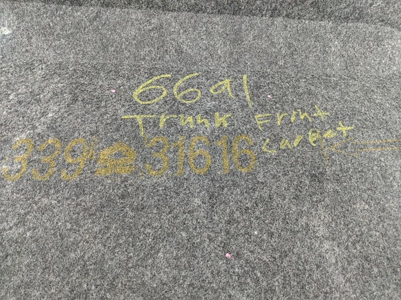 BMW 328i Trunk Carpet Liner Front Section Trim