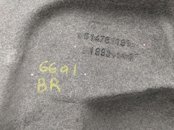 BMW 328i Passenger Right Rear Trunk Carpet Trim