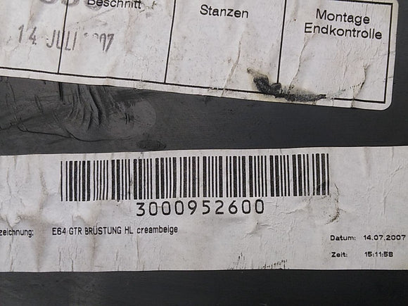 BMW 650i Driver Left Rear Upper Quarter Trim