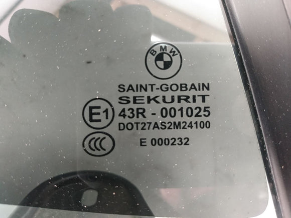 BMW 650i Passenger Right Rear Quarter Glass Window