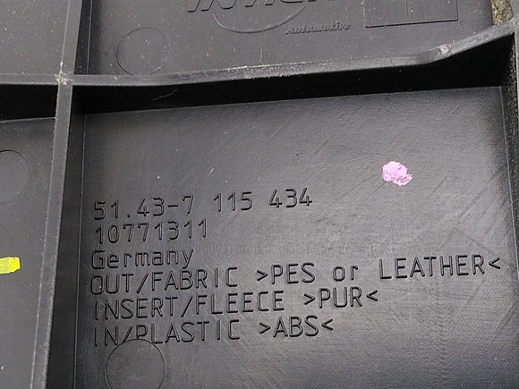 BMW 650i Passenger Right Rear Quarter Trim Panel