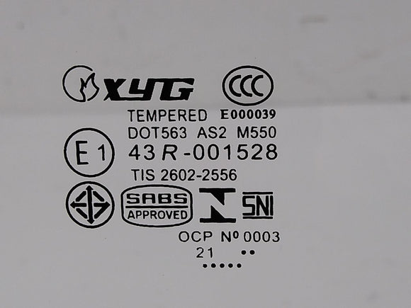 BMW 650i Passenger Right Front Door Window Glass