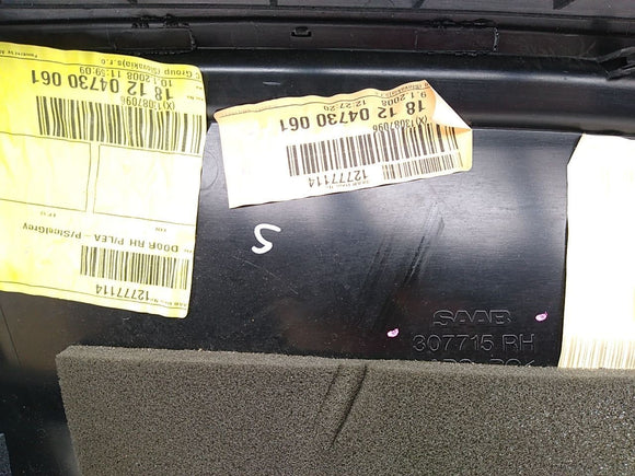 Saab 9-3 Passenger Right Door Trim Panel