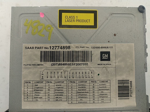 Saab 9-3 Six Disc CD AM FM Radio Head Unit