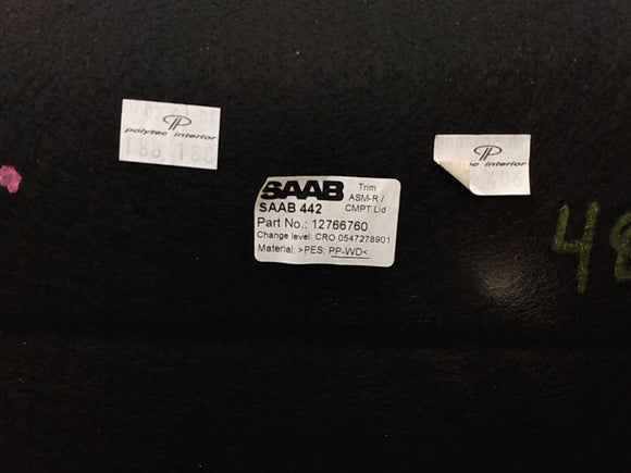 Saab 9-3 Trunk Lid Carpet Trim Panel