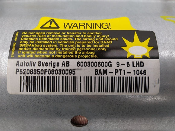 Saab 9-5 Passenger Right Front Dash Air Bag