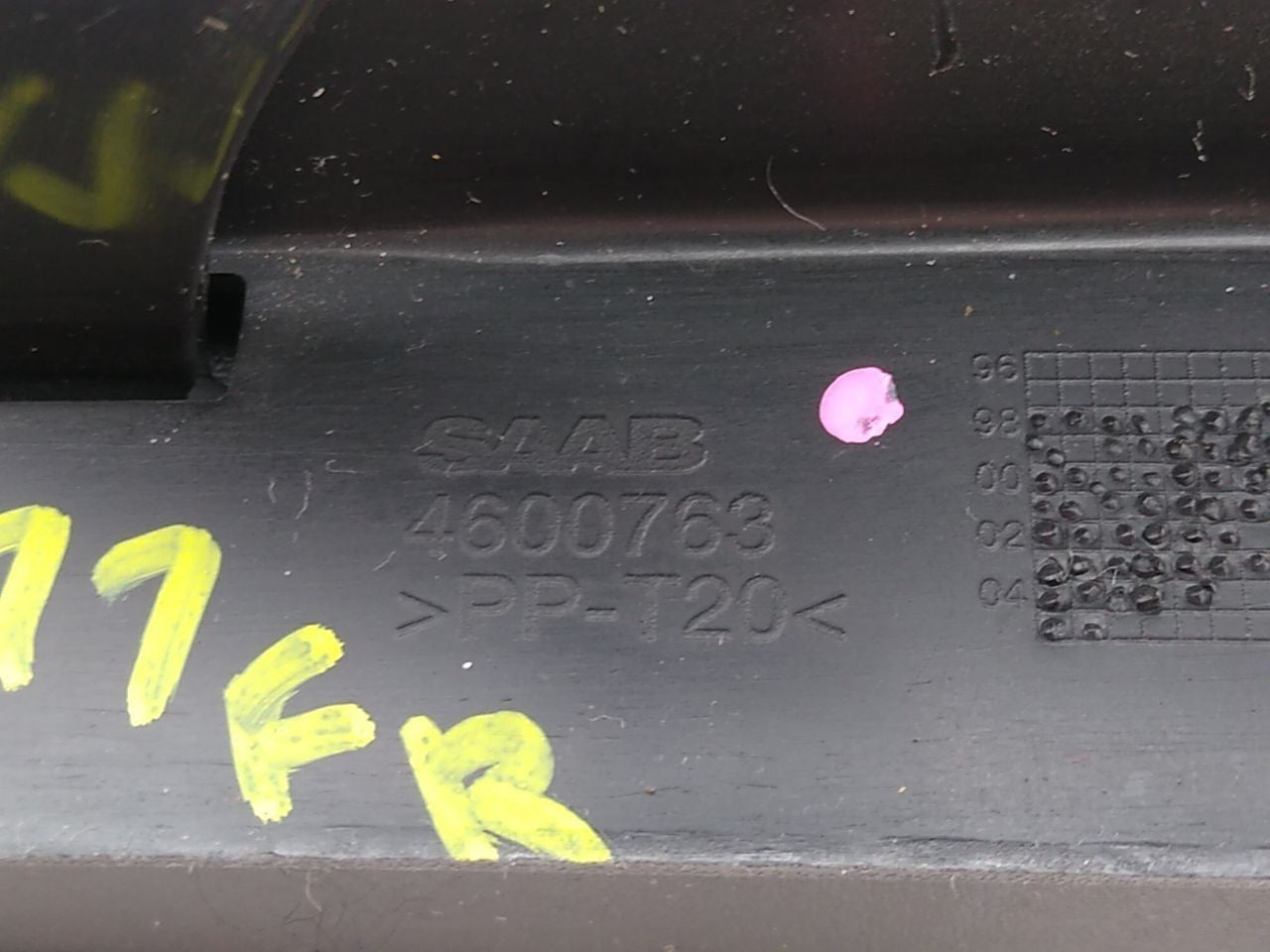 Saab 9-5 Glove Box