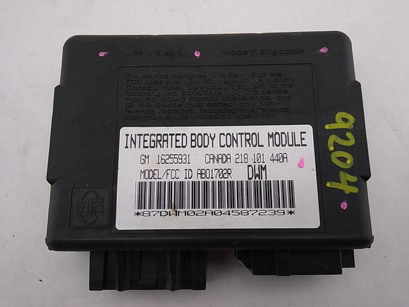 Chevrolet Camaro Body Control Module BCM