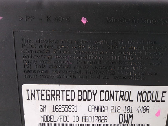 Chevrolet Camaro Body Control Module BCM