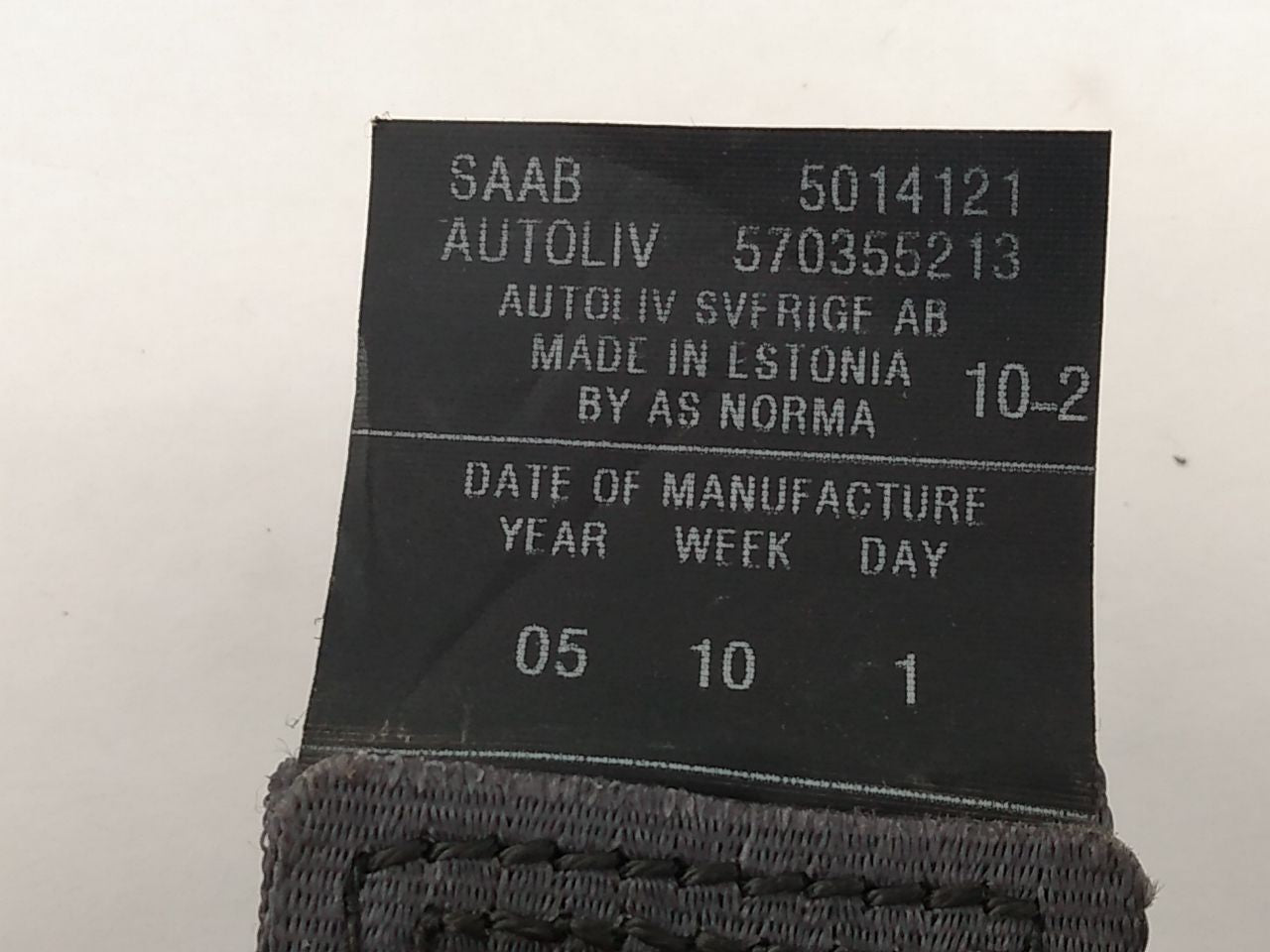 Saab 9-5 Set Of 3 Rear Seat Belt Retractors