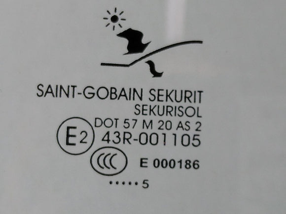Saab 9-5 Passenger Right Rear Door Window Glass
