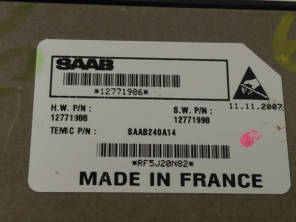 Saab 9-3  Passenger Right Rear Door Window Controller