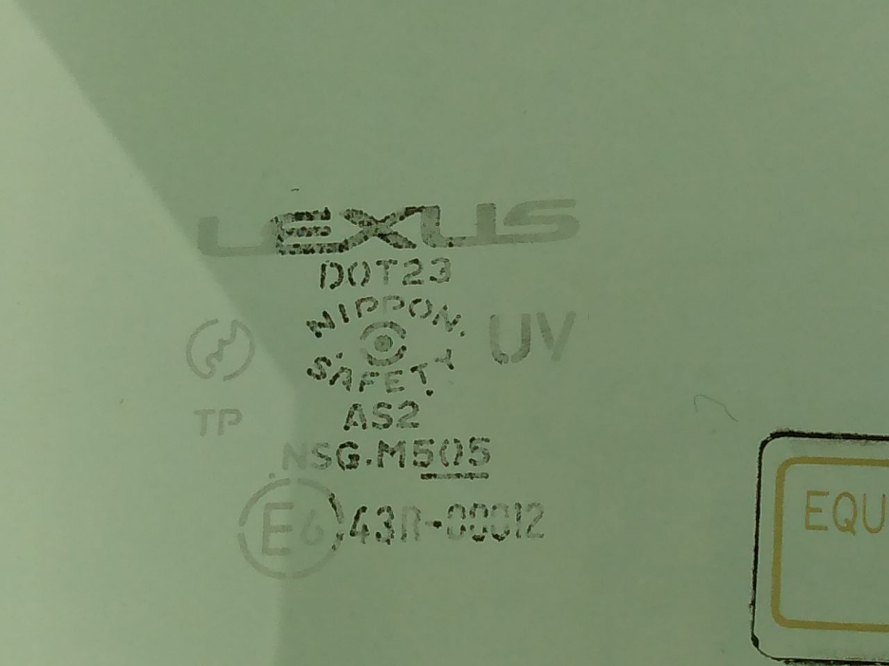 Lexus SC430 Passenger Right Front Door Window Glass