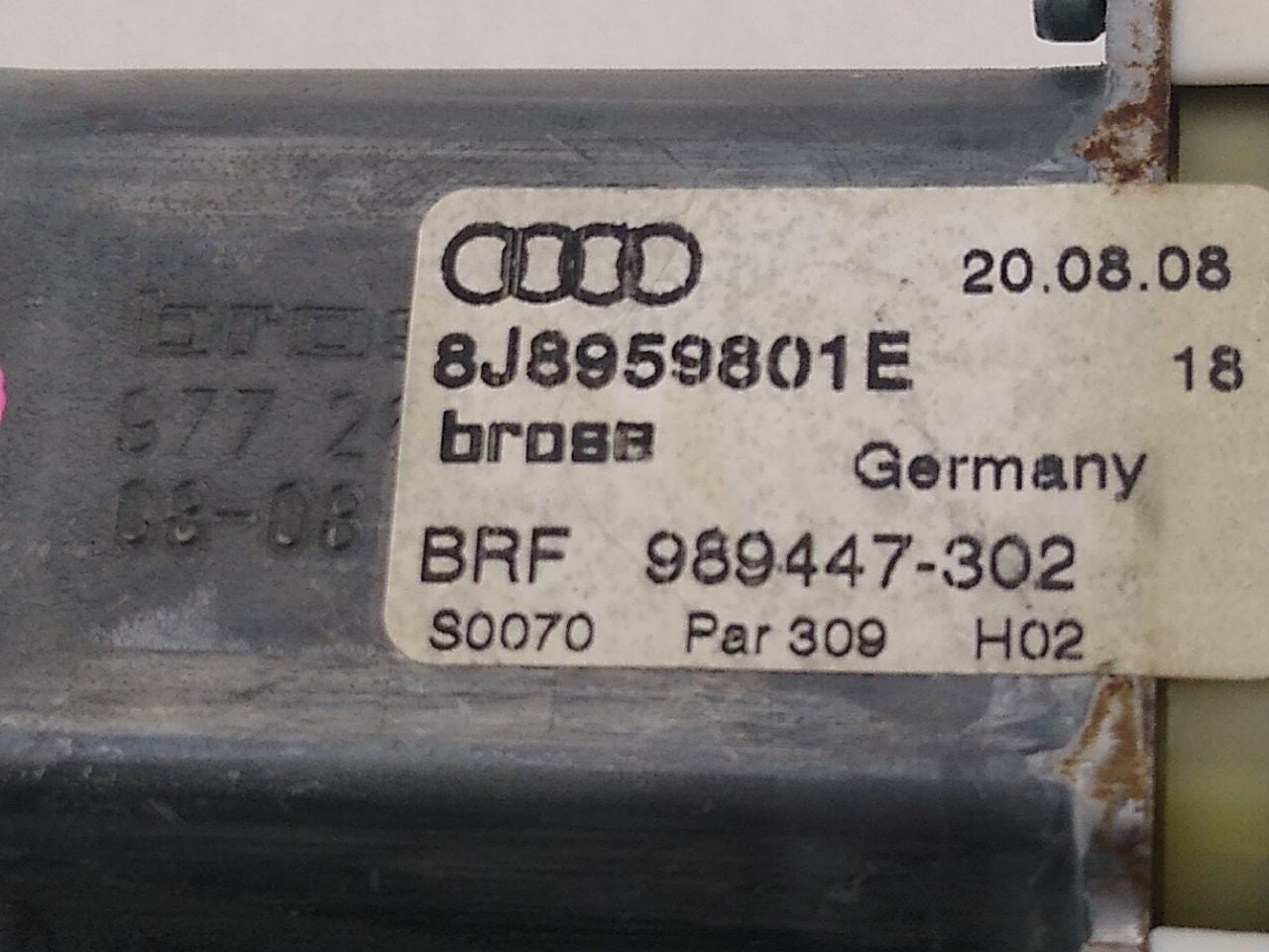 Audi TT Driver Left Front Power Window Motor