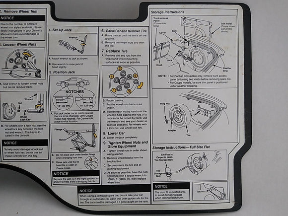 Chevrolet Camaro Vehicle Jack & Trim Cover