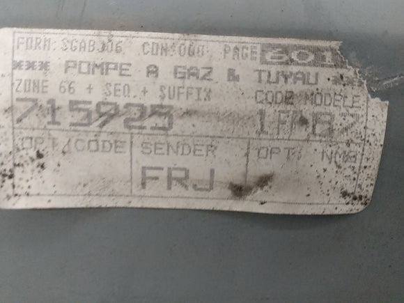 Chevrolet Camaro Fuel Gas Tank