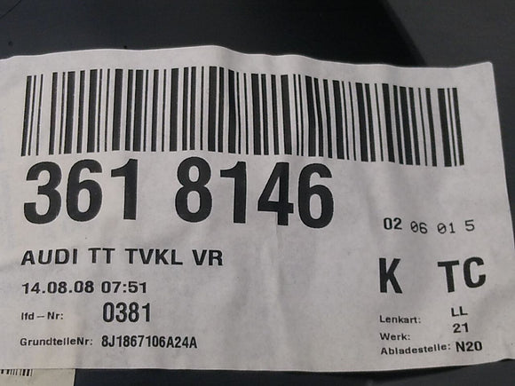 Audi TT Passenger Right Front Door Trim Panel