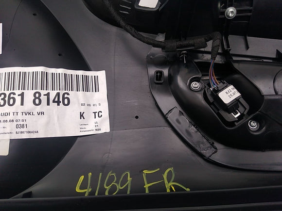 Audi TT Passenger Right Front Door Trim Panel