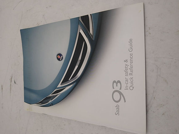 Saab 9-3 Owners Manual Booklet