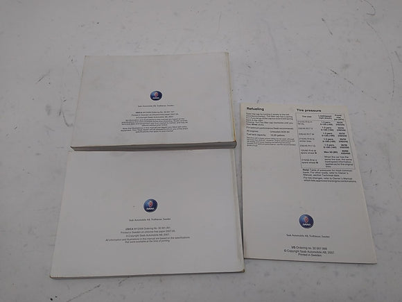 Saab 9-3 Owner's Manual Booklet